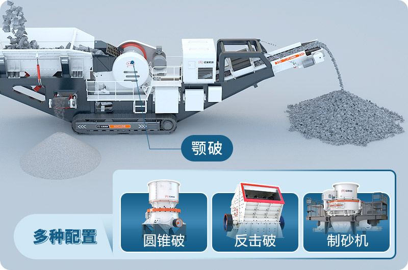 多种配置下的移动建筑垃圾粉碎机 多种配置下的移动建筑垃圾粉碎机